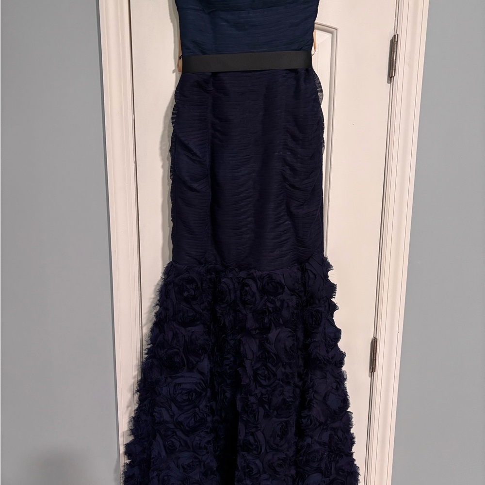 Elegant Navy Strapless Gown
